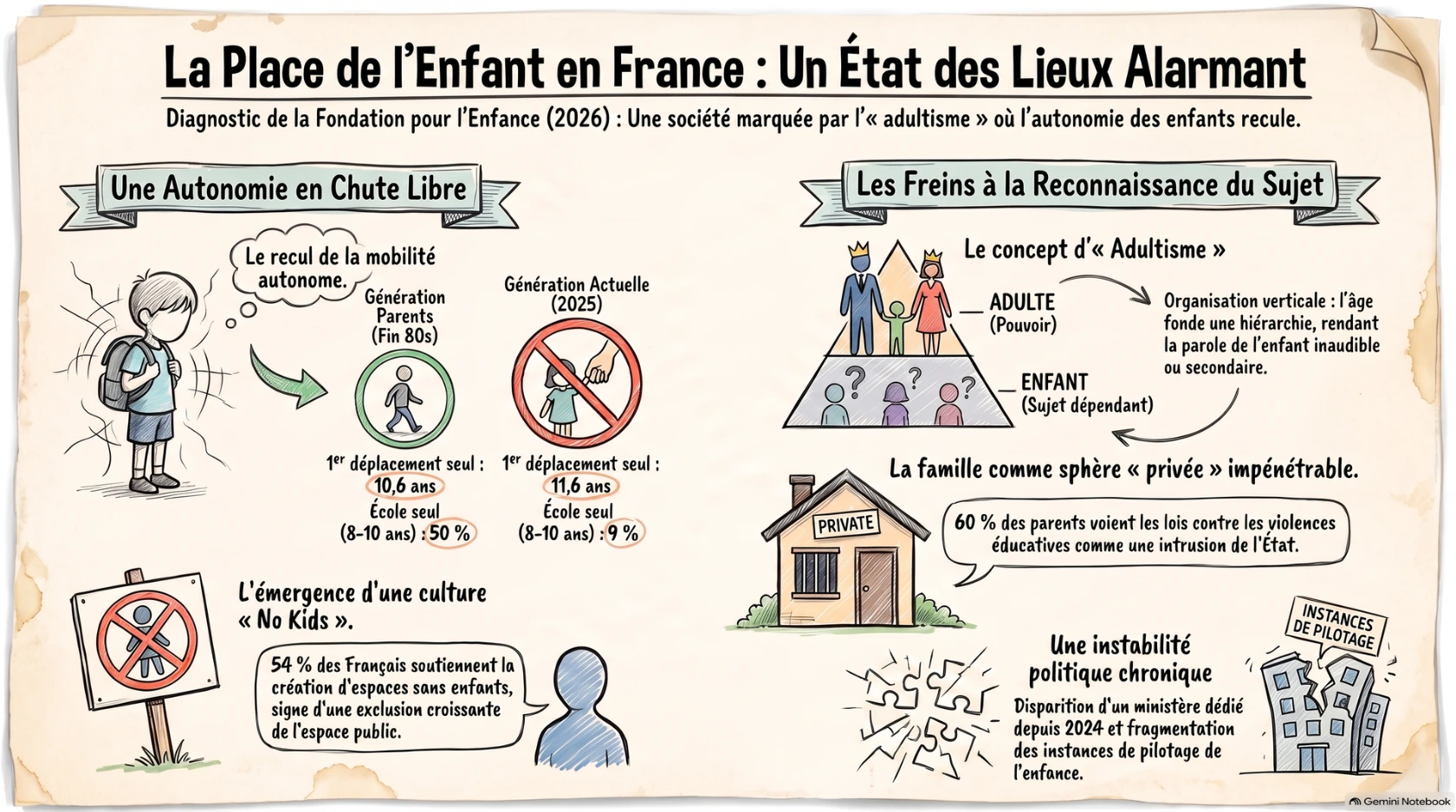 La place de l'enfant en France : un état des lieux alarmant