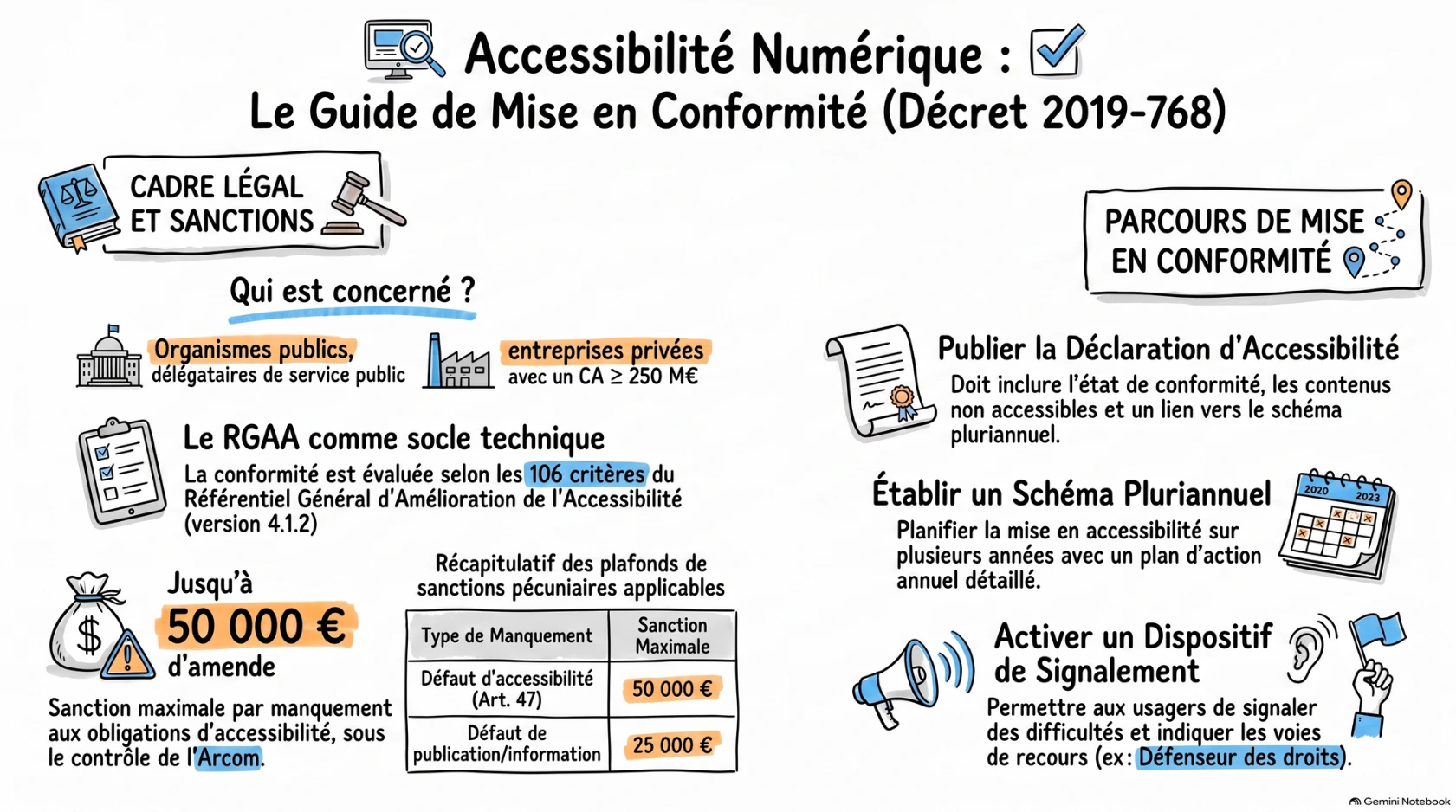 Accessibilité numérique : Le uide de mise en conformité
