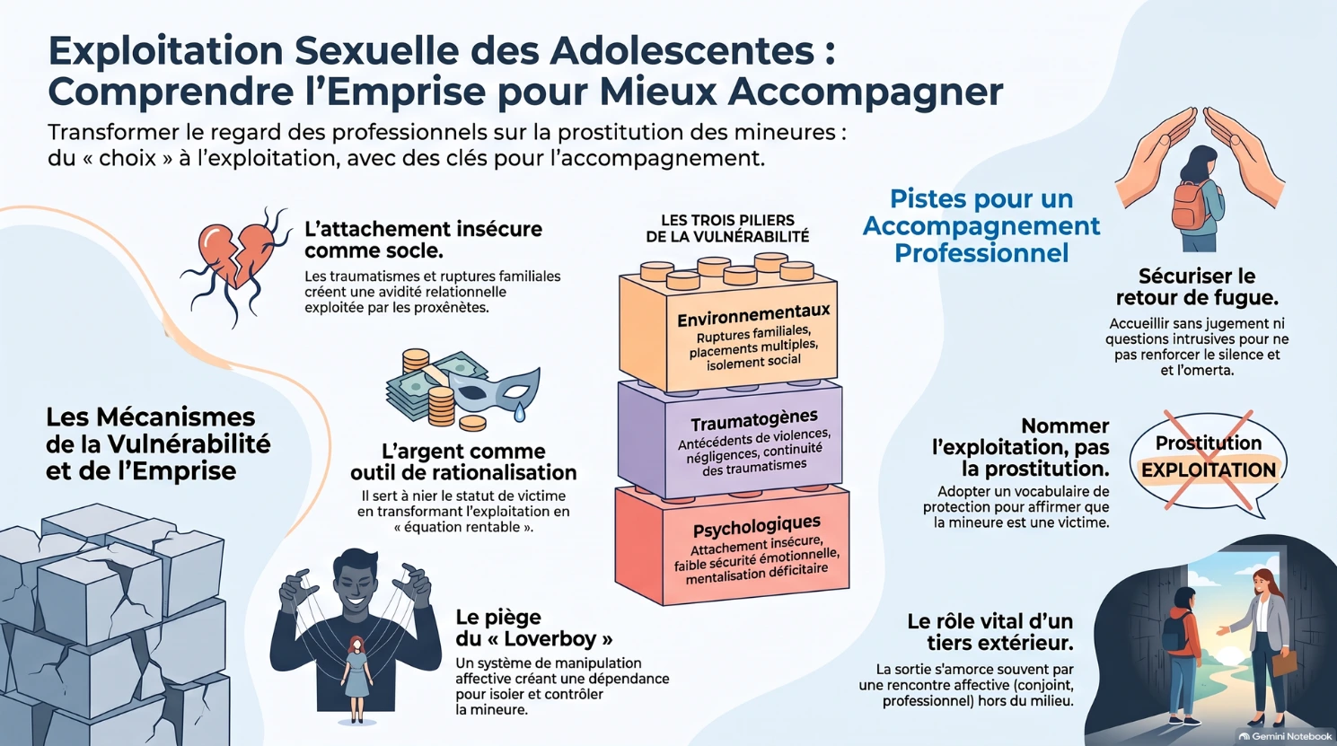 Exploitation sexuelle des adolescentes : copendre l'emprise pour mieux accompagner
