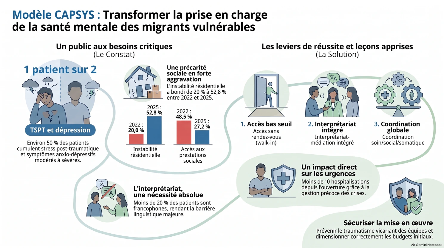 Modèle CAPSYS : transformer la prise en charge de la santé mentale des migrants vulnérables Modèle CAPSYS : transformer la prise en charge de la santé mentale des migrants vulnérables