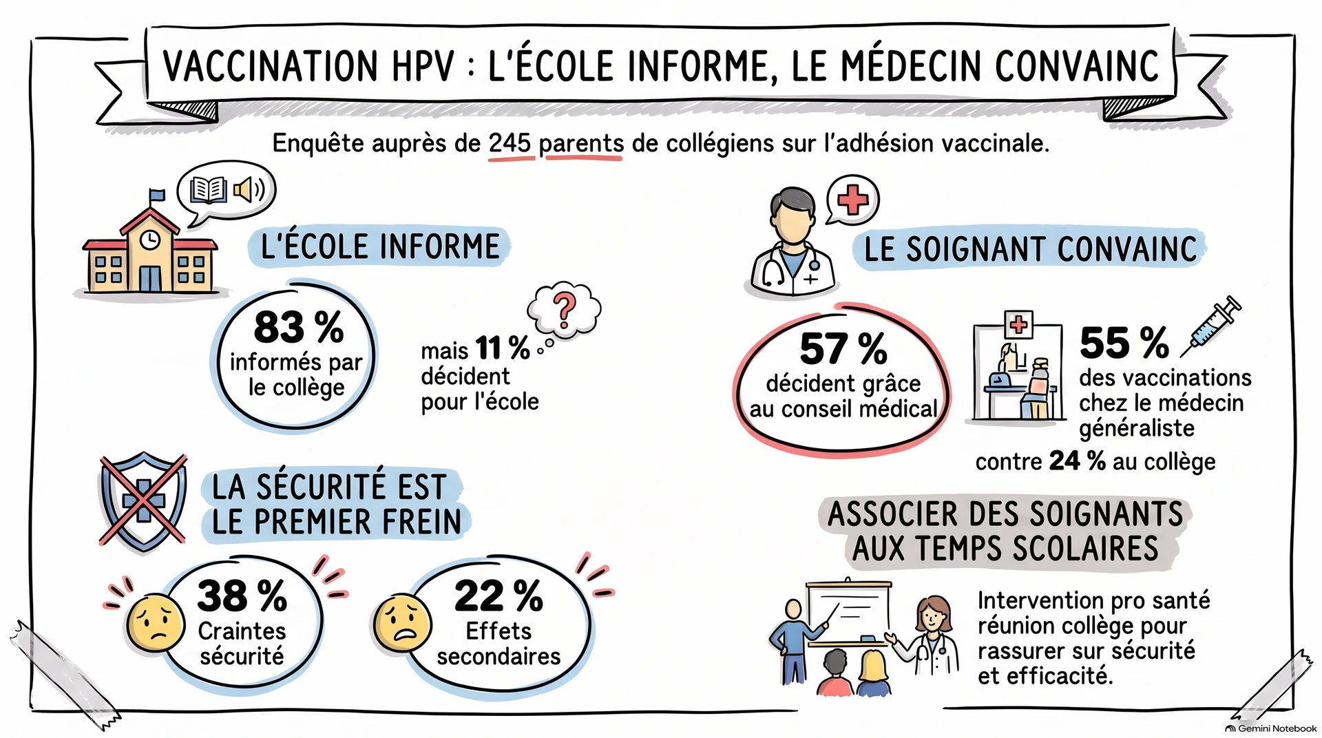 Vaccination HPV : l'école informe, le médecin convainc